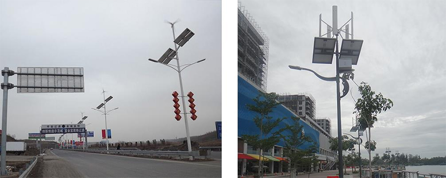 Fabbrica cinese di varie specifiche di lampioni solari ibridi eolici